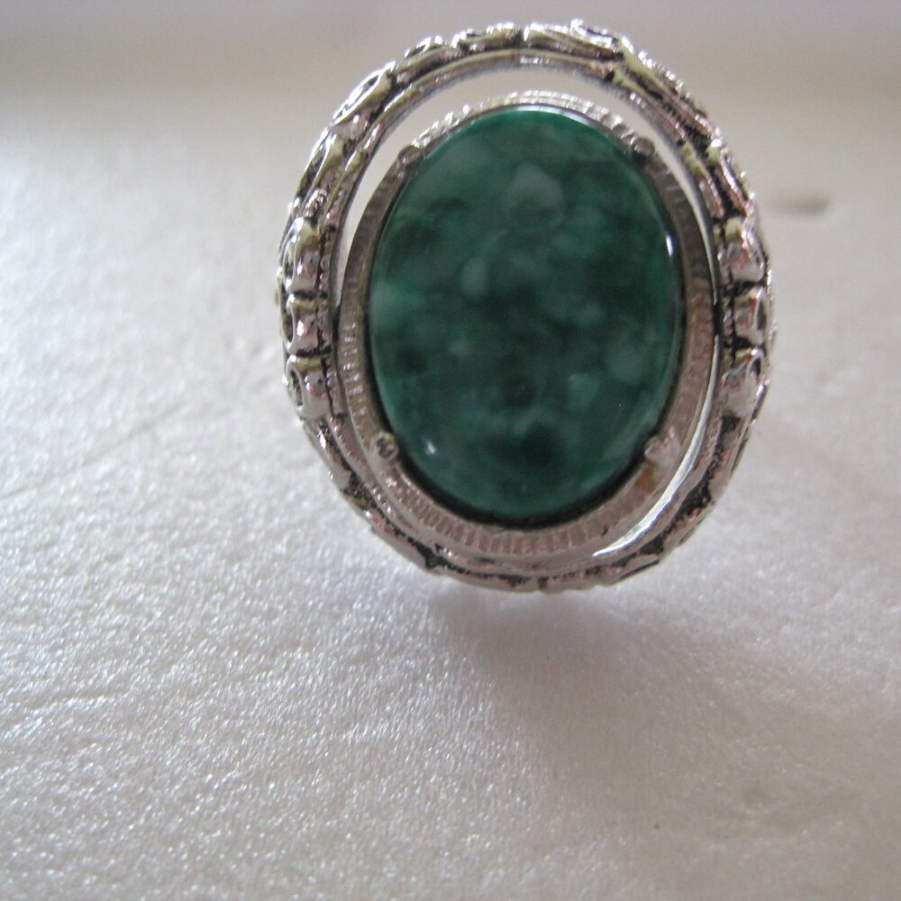Vintage Sarah Coventry Ladies Reversible Cocktail Ring, Size 6.75